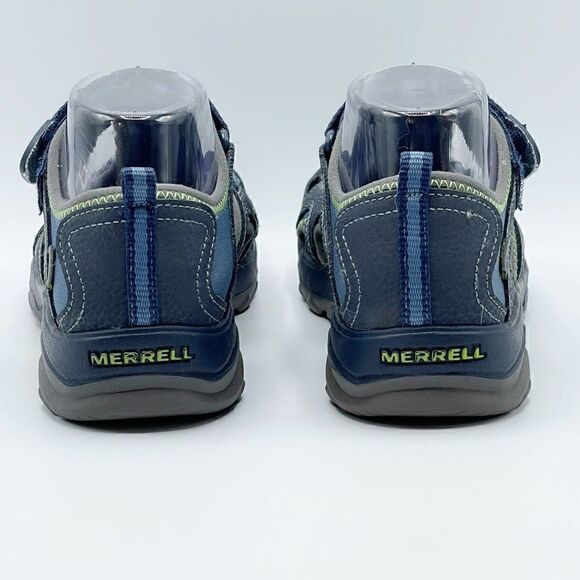 Merrell Hydro Sandal Navy/Green waterproof sandals - Boys size 5 - MY53375 - Picture 6 of 12